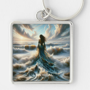 Fantasy Cute  Sea  Wave  Girl Keychain