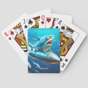 Fantasy Cute Shark Torpedo Sea Playing Cards