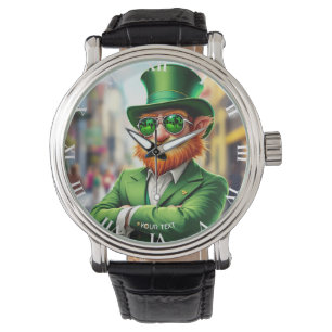 Fantasy Cute Sharp Dressed Leprechaun Watch