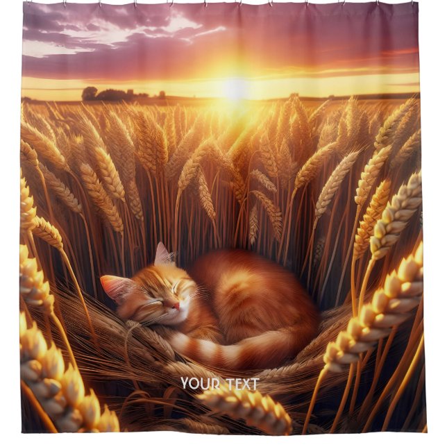 Fantasy Cute Sleeping Cat Wheat (Front)