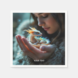 Fantasy Cute Small Baby Dragon Napkin