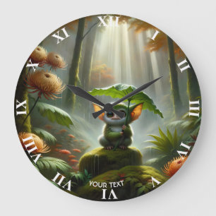 Fantasy Cute Small Forest Creature Large Clock