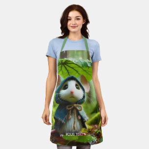 Fantasy Cute Small Mouse Rain Apron