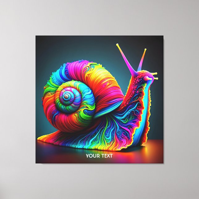 Fantasy Cute Snail Many Colours Canvas Print (Front)
