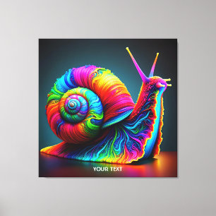 Fantasy Cute Snail Many Colours Canvas Print