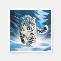 Fantasy Cute Snow Leopard Running