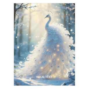 Fantasy Cute Snow White Peacock Tablecloth