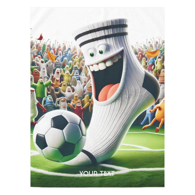 Fantasy Cute Soccer Ball Sock Tablecloth (Front)
