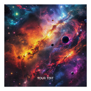 Fantasy Cute Space Scenes Collage Poster