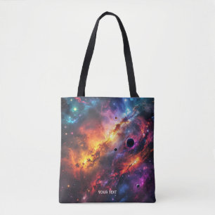 Fantasy Cute Space Scenes Collage Tote Bag