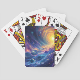 Fantasy Cute Space Sun Stars Playing Cards