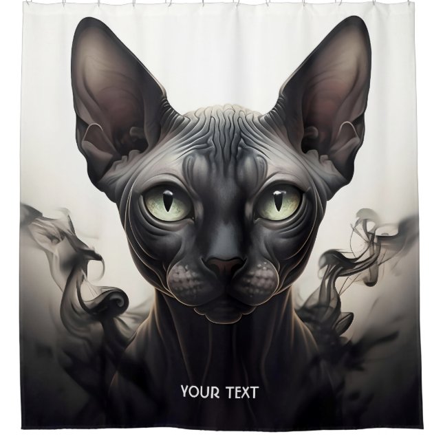 Fantasy Cute Sphynx Black Cat (Front)