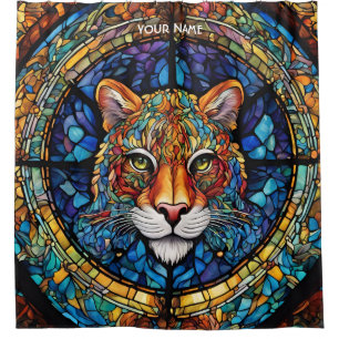 Fantasy Cute Stained Glass Cat