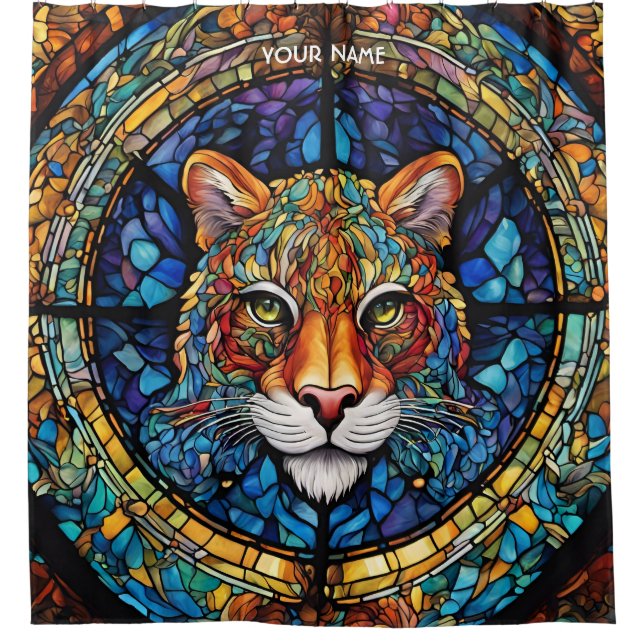 Fantasy Cute Stained Glass Cat (Front)