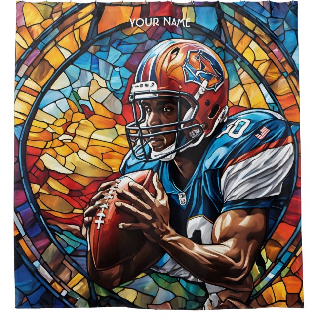 Fantasy Cute Stained Glass Football (Front)
