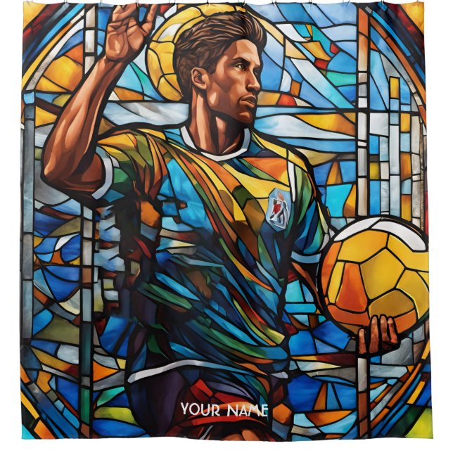Fantasy Cute Stained Glass Volleyball Player (Front)