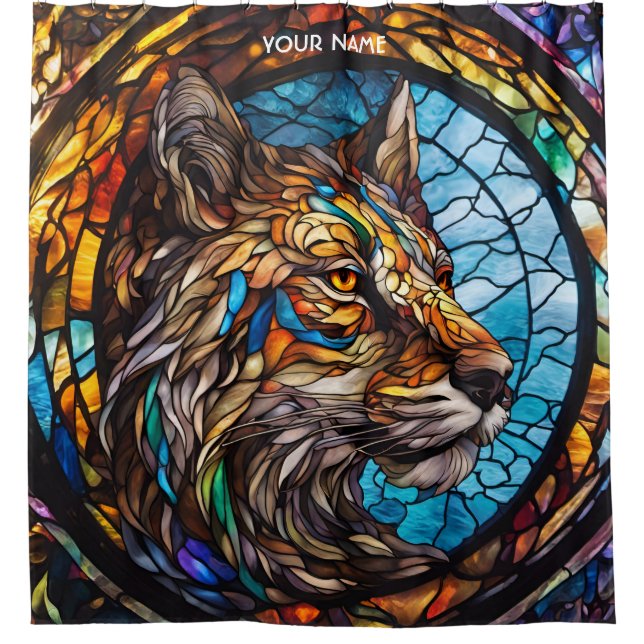 Fantasy Cute Stained Glass Wolf (Front)