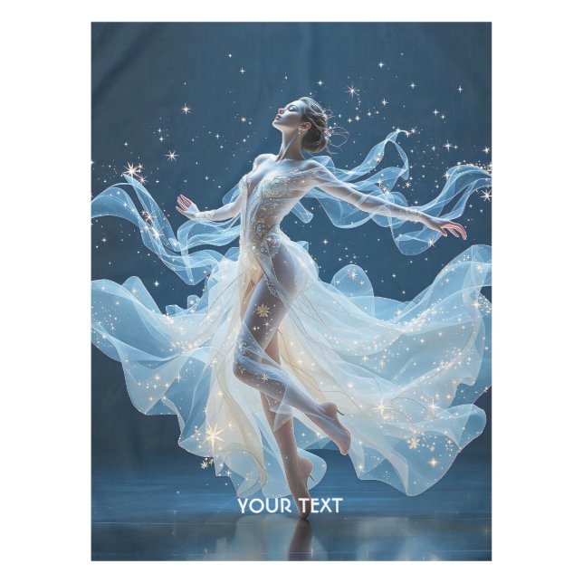 Fantasy Cute  Stars Lady Dancing Tablecloth (Front)