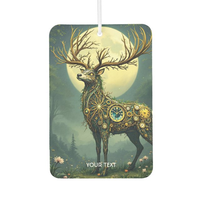 Fantasy Cute Steampunk Deer Forest Air Freshener (Front)