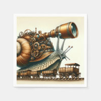 Fantasy Cute Steampunk Snail Train