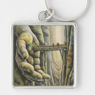 Fantasy Cute Stone Hand Bridge Keychain