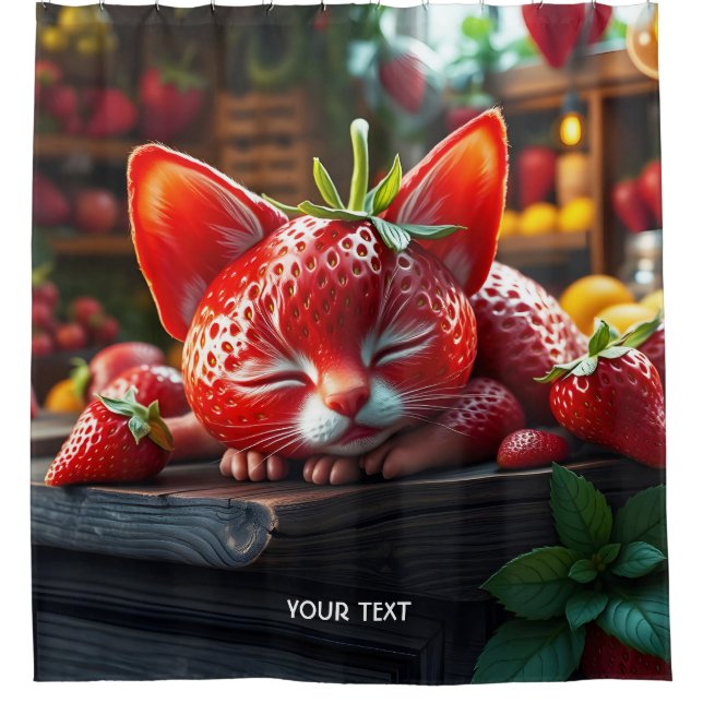 Fantasy Cute Strawberry Lovely Kitten (Front)