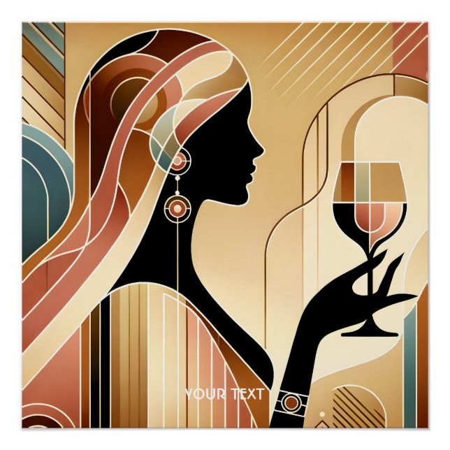Fantasy Cute Striking Woman Profile Poster (Front)