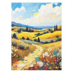 Fantasy Cute Summer Landscape Impasto Tablecloth