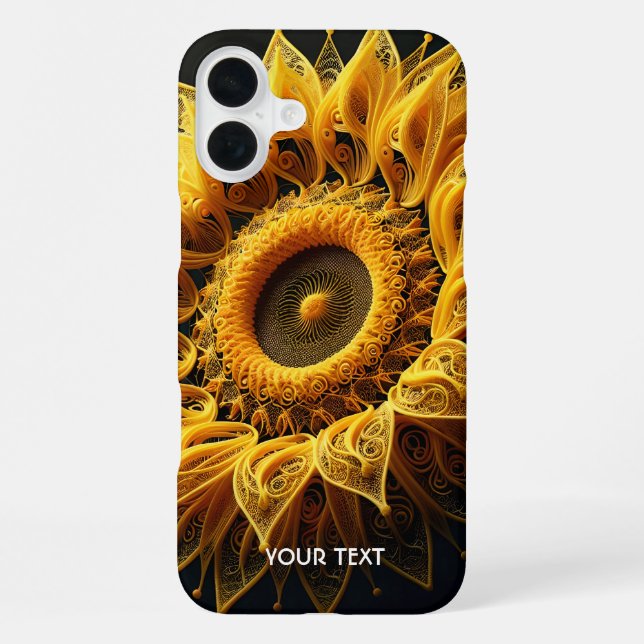 Fantasy Cute Sunflower Yarn Strings iPhone Case (Back)