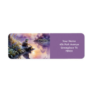 Fantasy Cute Sunset Purple Lake