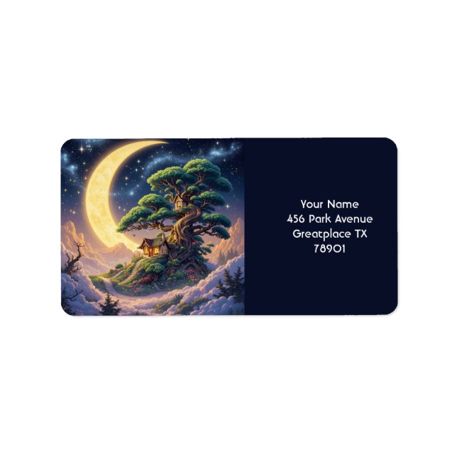 Fantasy Cute Surreal Yin Yang Label (Front)
