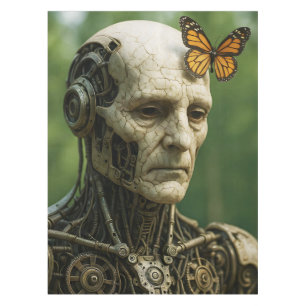 Fantasy Cute Surrealism Butterfly Face Tablecloth