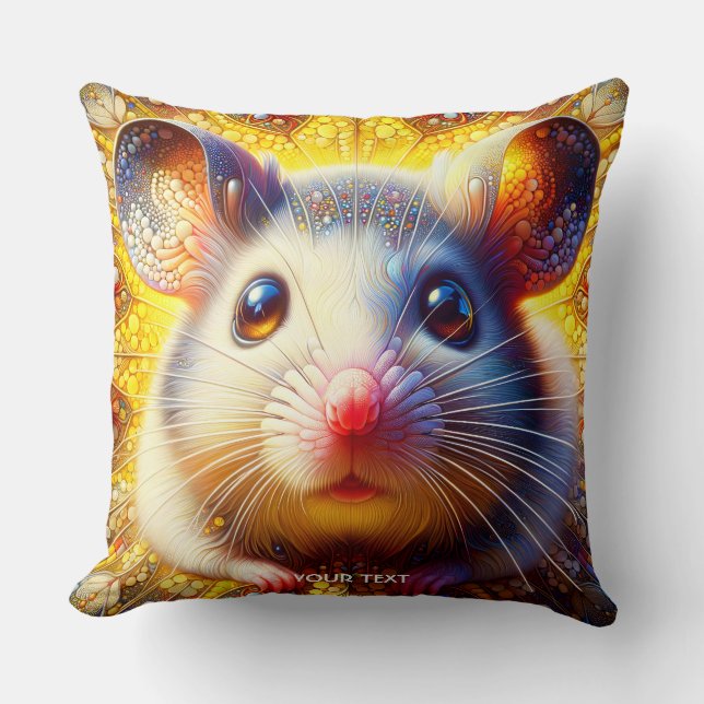 Fantasy Cute Sweet Surreal Mice  Throw Pillow (Front)