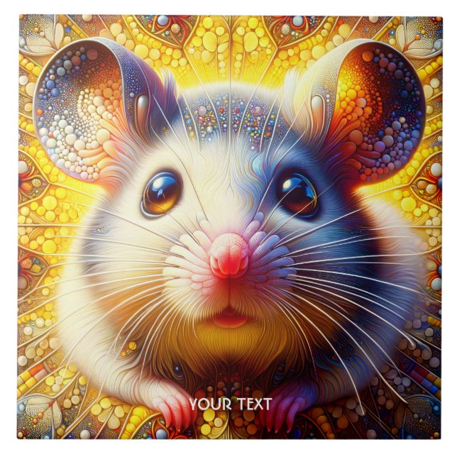 Fantasy Cute Sweet Surreal Mice  Tile (Front)