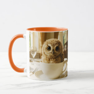 Fantasy Cute Tea Owl Baby Mug