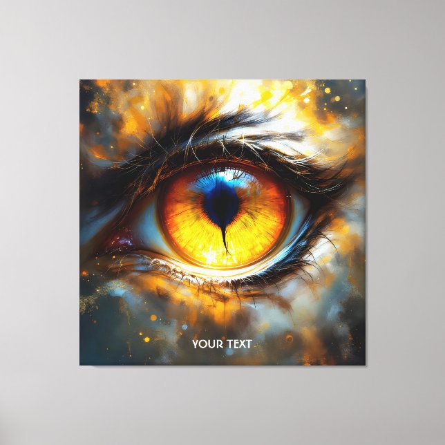 Fantasy Cute Tiger Orange Eye Canvas Print (Front)