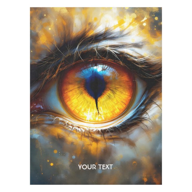 Fantasy Cute Tiger Orange Eye Tablecloth (Front)