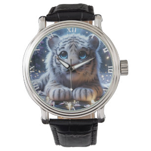 Fantasy Cute Tiger White Baby Watch