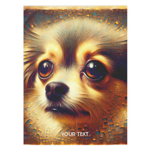 Fantasy Cute Tired Dog Portrait Tablecloth