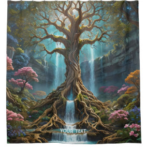 Fantasy Cute Tree Waterfall Forest