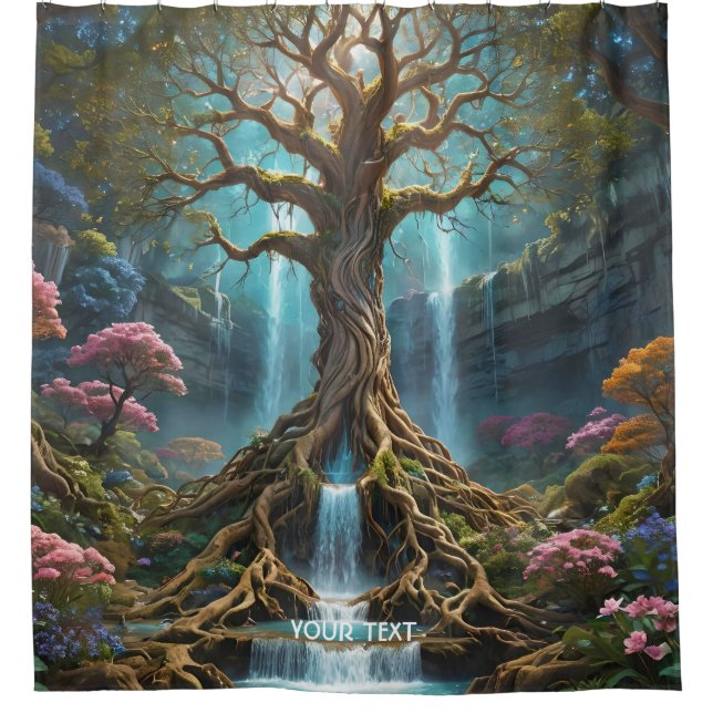 Fantasy Cute Tree Waterfall Forest (Front)