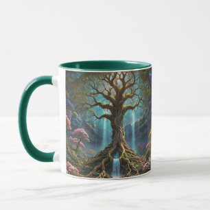 Fantasy Cute Tree Waterfall Forest Mug