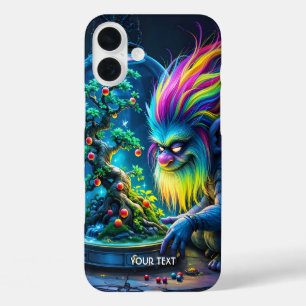 Fantasy Cute Troll Bonsai Tree iPhone 16 Plus Case