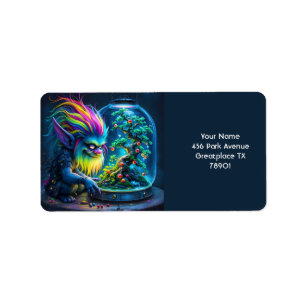 Fantasy Cute Troll Bonsai Tree Label