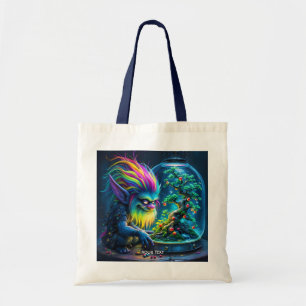 Fantasy Cute Troll Bonsai Tree Tote Bag