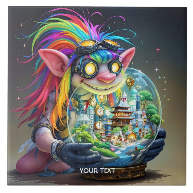 Fantasy Cute Troll Making City Tile (Front)