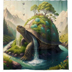 Fantasy Cute Turtle Waterfall Forest