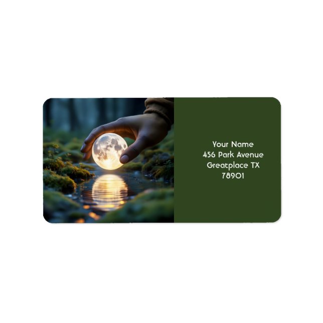 Fantasy Cute Two Fingers Moon Label (Front)