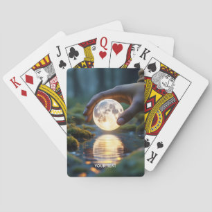 Fantasy Cute Two Fingers Moon Playing Cards