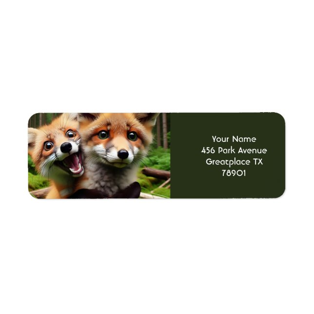 Fantasy Cute Two Foxes Forest  (Front)